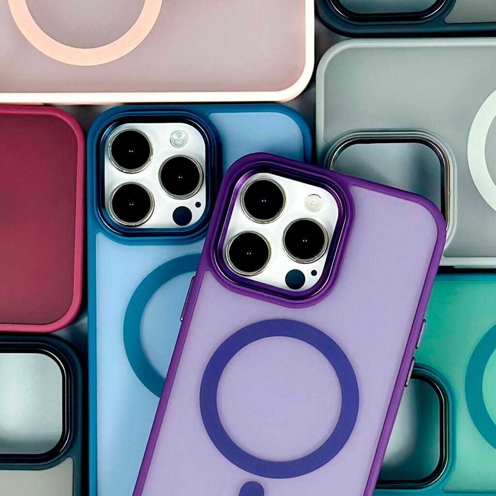 Чехол (накладка) Apple iPhone 17 Pro, Color Matte, MagSafe, Зеленый - № 6 Чехол (накладка) Apple iPhone 17 Pro, Color Matte, MagSafe, Зеленый - № 6