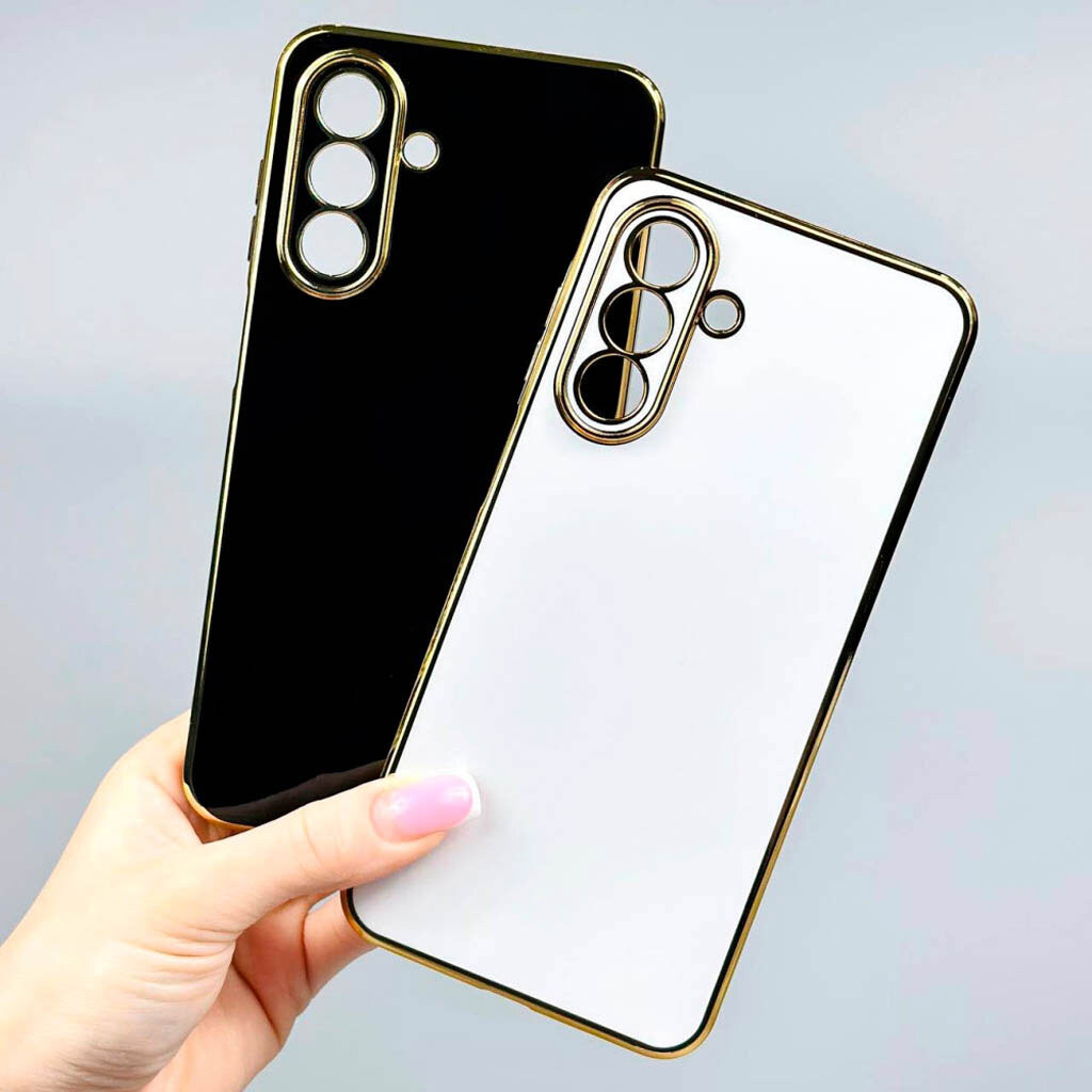 Чохол (накладка) Xiaomi Poco C75 / Redmi 14C / Redmi A4, Golden Line Separate Camera, Чорний - № 7 Чохол (накладка) Xiaomi Poco C75 / Redmi 14C / Redmi A4, Golden Line Separate Camera, Чорний - № 7