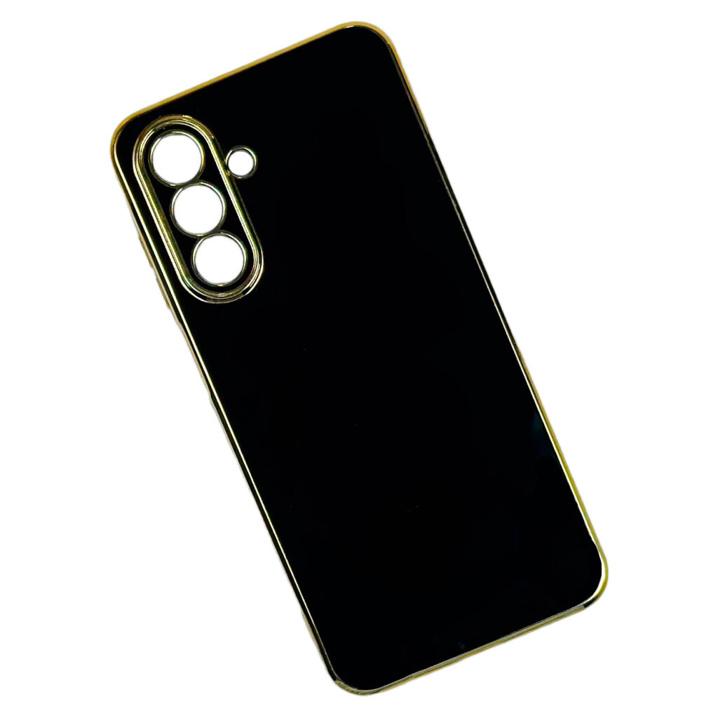 Чехол (накладка) Xiaomi Redmi Note 14 Pro 4G, Golden Line Separate Camera, Черный - № 1 Чехол (накладка) Xiaomi Redmi Note 14 Pro 4G, Golden Line Separate Camera, Черный - № 1