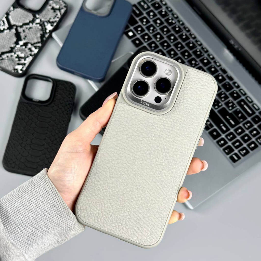 Чехол (накладка) Apple iPhone 12 / iPhone 12 Pro, Kajsa Snake, MagSafe, Light Grey, Серый - № 2 Чехол (накладка) Apple iPhone 12 / iPhone 12 Pro, Kajsa Snake, MagSafe, Light Grey, Серый - № 2