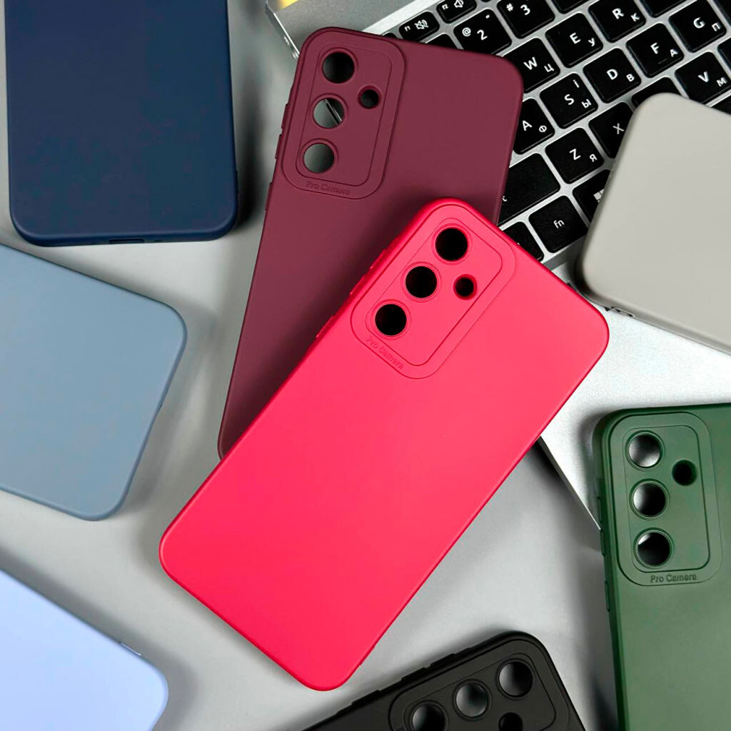 Чехол (накладка) Xiaomi Redmi Note 14 Pro 4G, Original Soft Case, Raspberry, Красный - № 3 Чехол (накладка) Xiaomi Redmi Note 14 Pro 4G, Original Soft Case, Raspberry, Красный - № 3