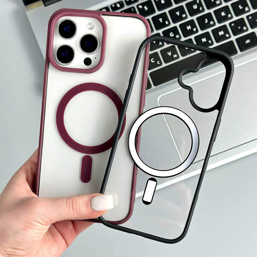 Чехол (накладка) Apple iPhone 16, Cristal Case Guard, MagSafe, Розовый - № 3 Чехол (накладка) Apple iPhone 16, Cristal Case Guard, MagSafe, Розовый - № 3