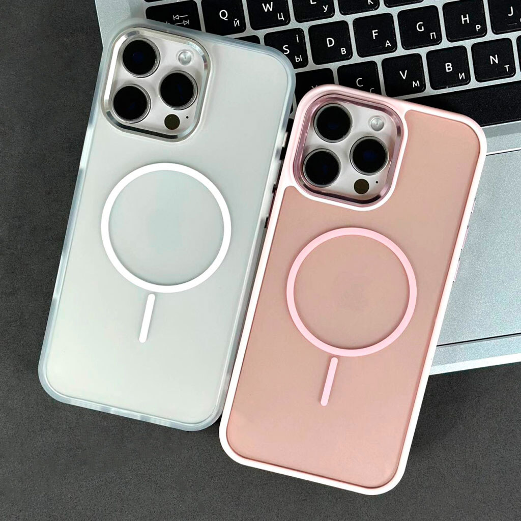 Чохол (накладка) Apple iPhone 12 Pro Max, Air Beats Matte Camera, MagSafe, Рожевий - № 5 Чохол (накладка) Apple iPhone 12 Pro Max, Air Beats Matte Camera, MagSafe, Рожевий - № 5