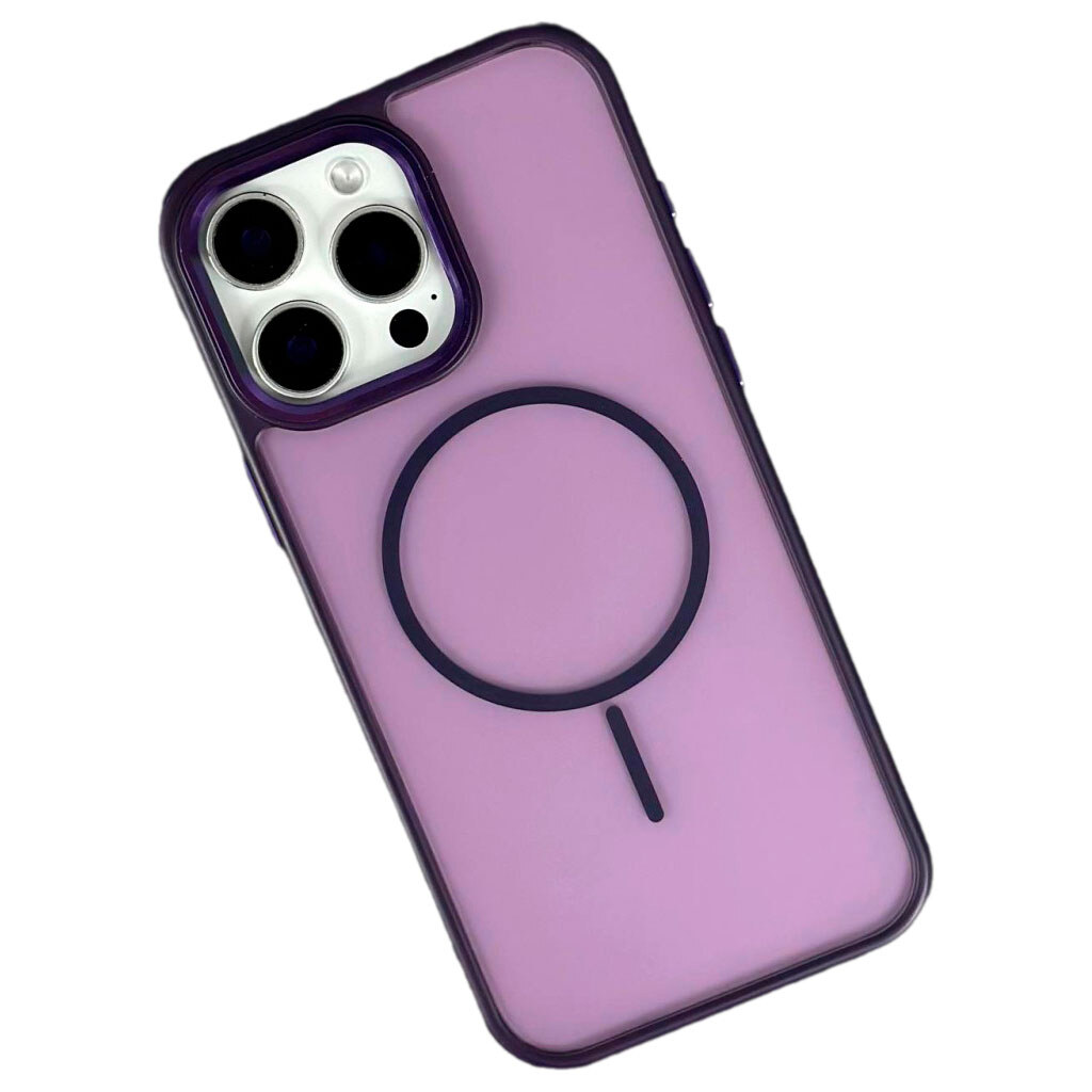 Чохол (накладка) Apple iPhone 15, Air Beats Matte Camera, MagSafe, Фіолетовий - № 1 Чохол (накладка) Apple iPhone 15, Air Beats Matte Camera, MagSafe, Фіолетовий - № 1
