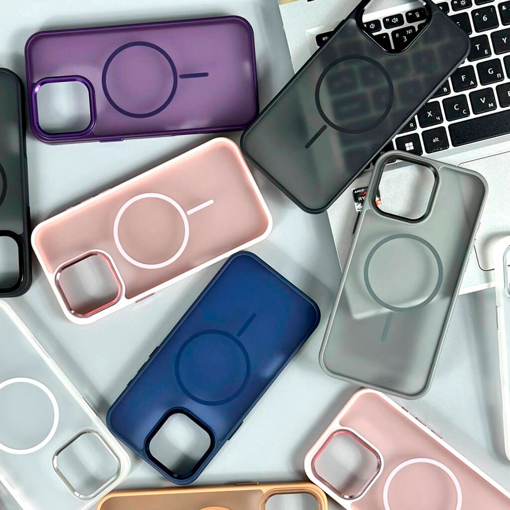 Чехол (накладка) Apple iPhone 16 Pro Max, Air Beats Matte Camera, MagSafe, Серый - № 2 Чехол (накладка) Apple iPhone 16 Pro Max, Air Beats Matte Camera, MagSafe, Серый - № 2