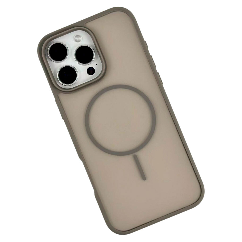 Чехол (накладка) Apple iPhone 16 Pro Max, Air Beats Matte Color, MagSafe, Серый - № 1 Чехол (накладка) Apple iPhone 16 Pro Max, Air Beats Matte Color, MagSafe, Серый - № 1