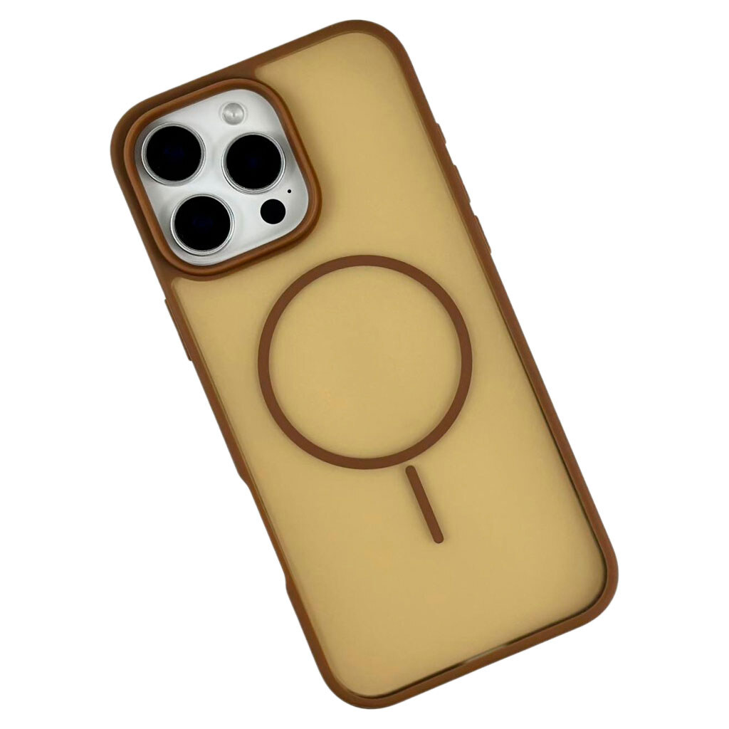 Чохол (накладка) Apple iPhone 16 Pro, Air Beats Matte Color, MagSafe, Коричневий - № 1 Чохол (накладка) Apple iPhone 16 Pro, Air Beats Matte Color, MagSafe, Коричневий - № 1