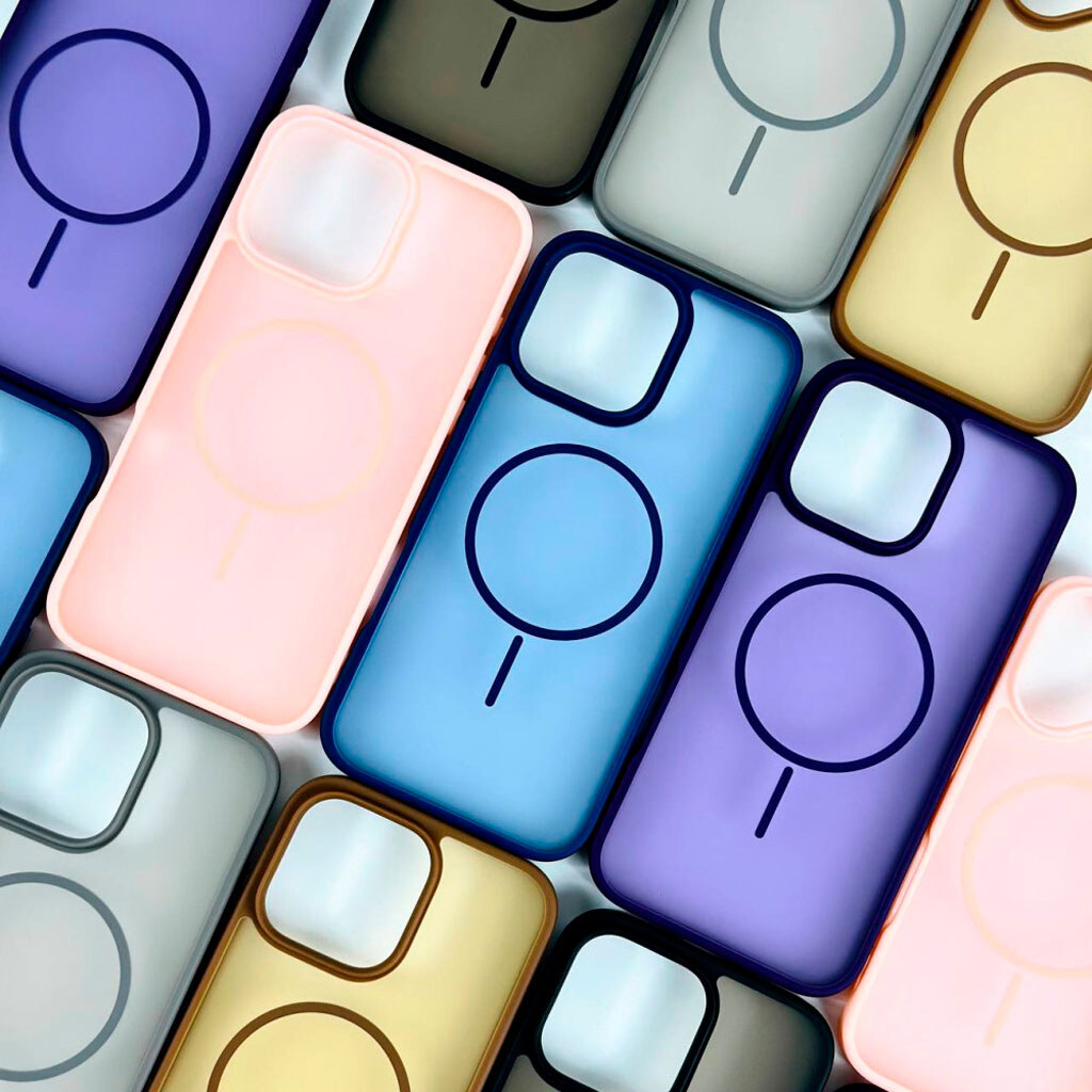 Чехол (накладка) Apple iPhone 16 Pro, Air Beats Matte Color, MagSafe, Синий - № 5 Чехол (накладка) Apple iPhone 16 Pro, Air Beats Matte Color, MagSafe, Синий - № 5