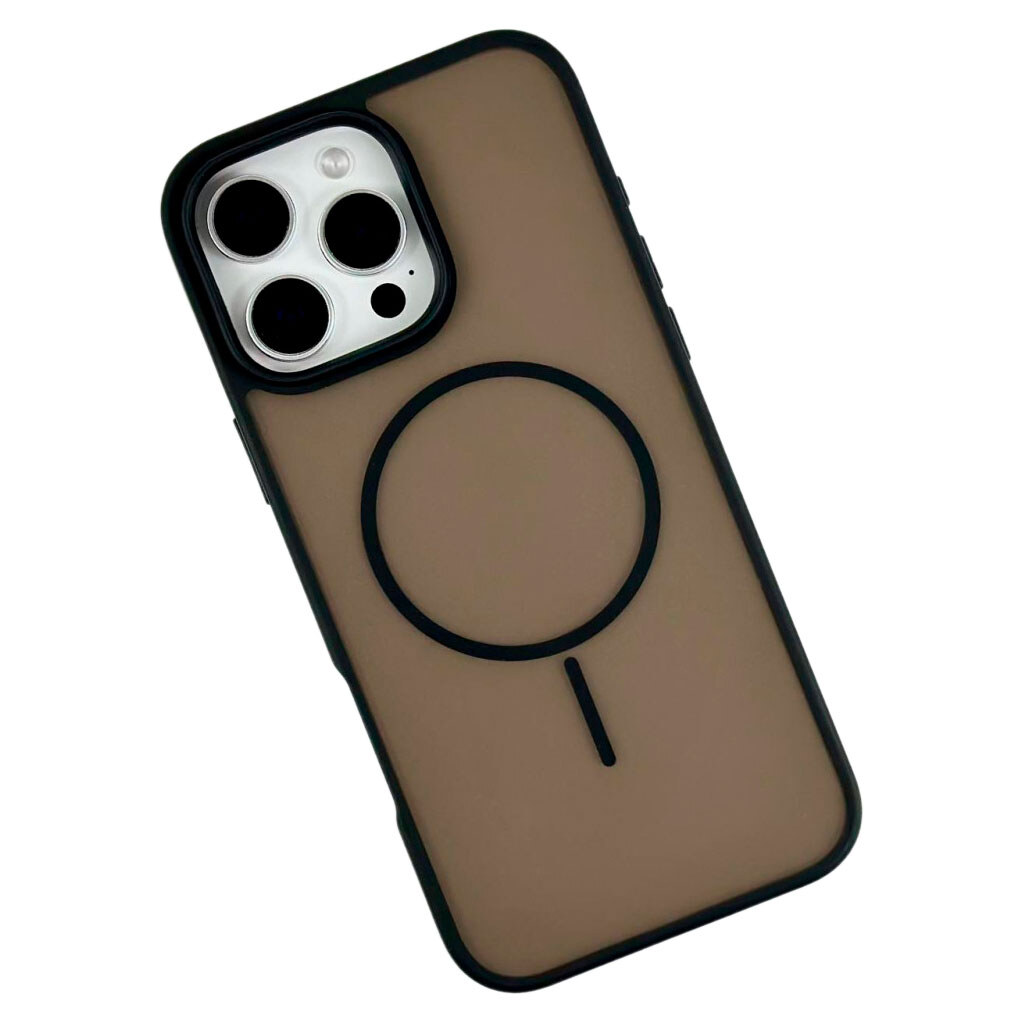 Чохол (накладка) Apple iPhone 16 Pro, Air Beats Matte Color, MagSafe, Чорний - № 1 Чохол (накладка) Apple iPhone 16 Pro, Air Beats Matte Color, MagSafe, Чорний - № 1