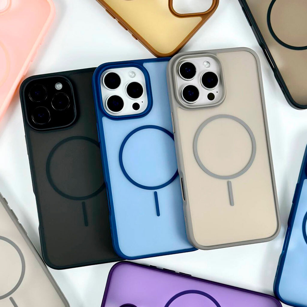 Чохол (накладка) Apple iPhone 16 Pro, Air Beats Matte Color, MagSafe, Чорний - № 6 Чохол (накладка) Apple iPhone 16 Pro, Air Beats Matte Color, MagSafe, Чорний - № 6