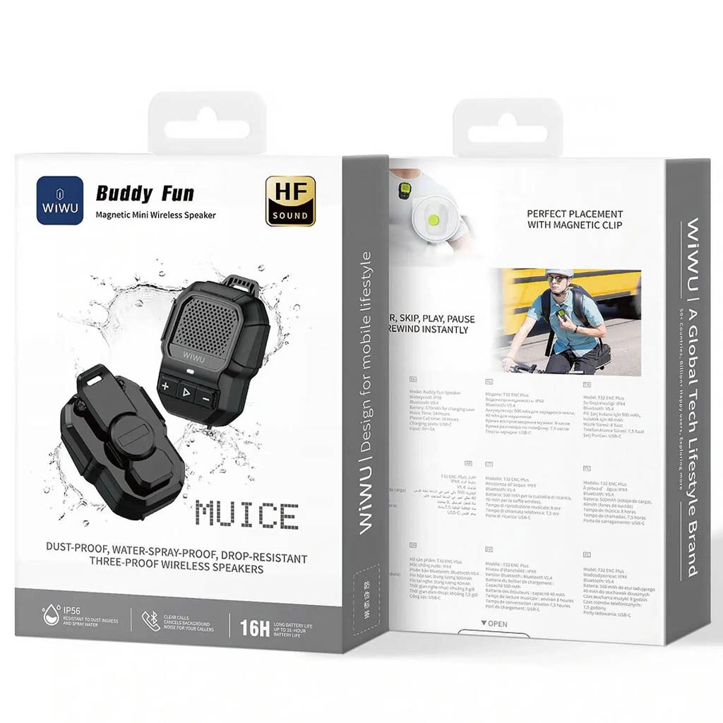 Портативная колонка WiWU SPK-001 Buddy Fun, Черный - № 5 Портативная колонка WiWU SPK-001 Buddy Fun, Черный - № 5