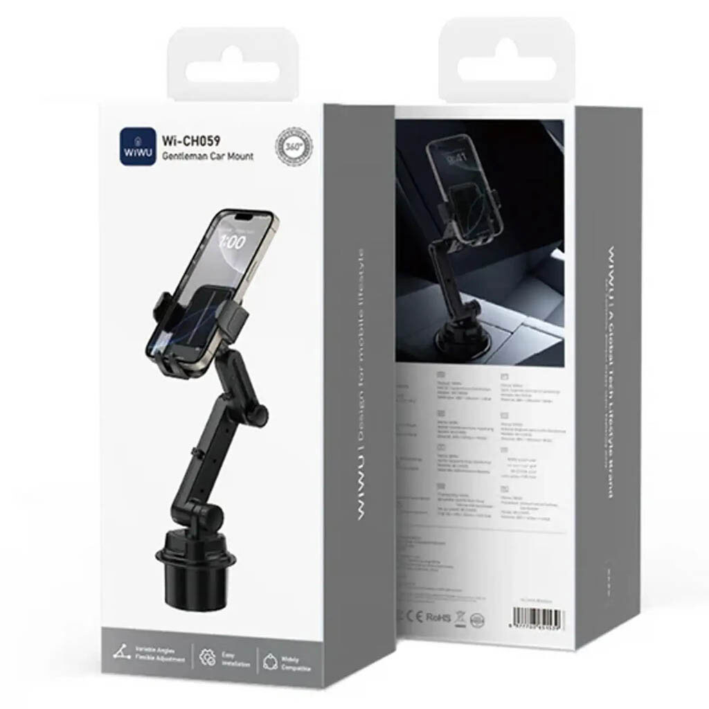Утримувач (Холдер) WiWU Wi-CH059, Чорний - № 5 Утримувач (Холдер) WiWU Wi-CH059, Чорний - № 5