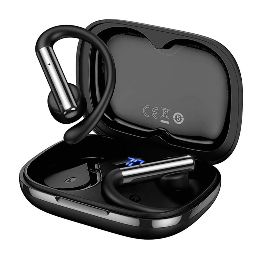 Bluetooth-гарнітура Hoco EW206 Mist Sport, Стерео, Чорний - № 1 Bluetooth-гарнітура Hoco EW206 Mist Sport, Стерео, Чорний - № 1