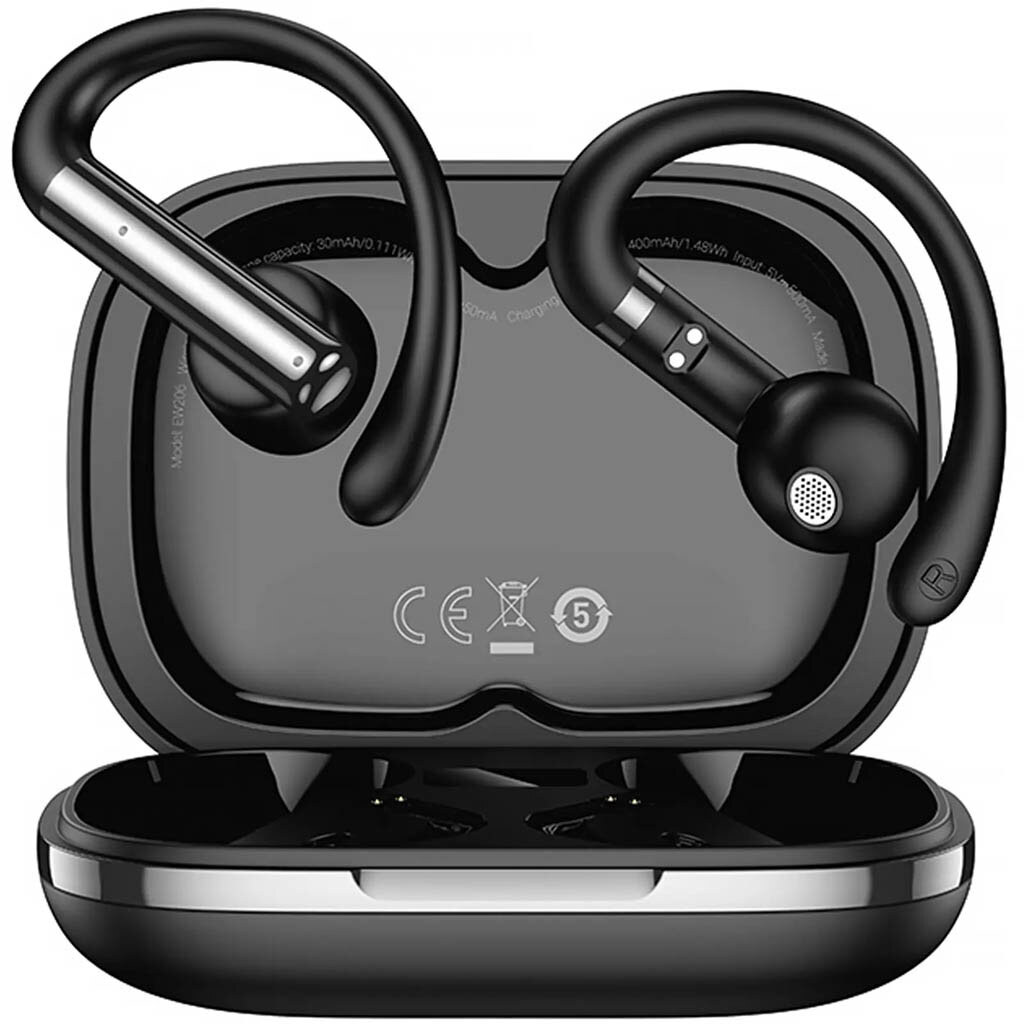 Bluetooth-гарнітура Hoco EW206 Mist Sport, Стерео, Чорний - № 2 Bluetooth-гарнітура Hoco EW206 Mist Sport, Стерео, Чорний - № 2