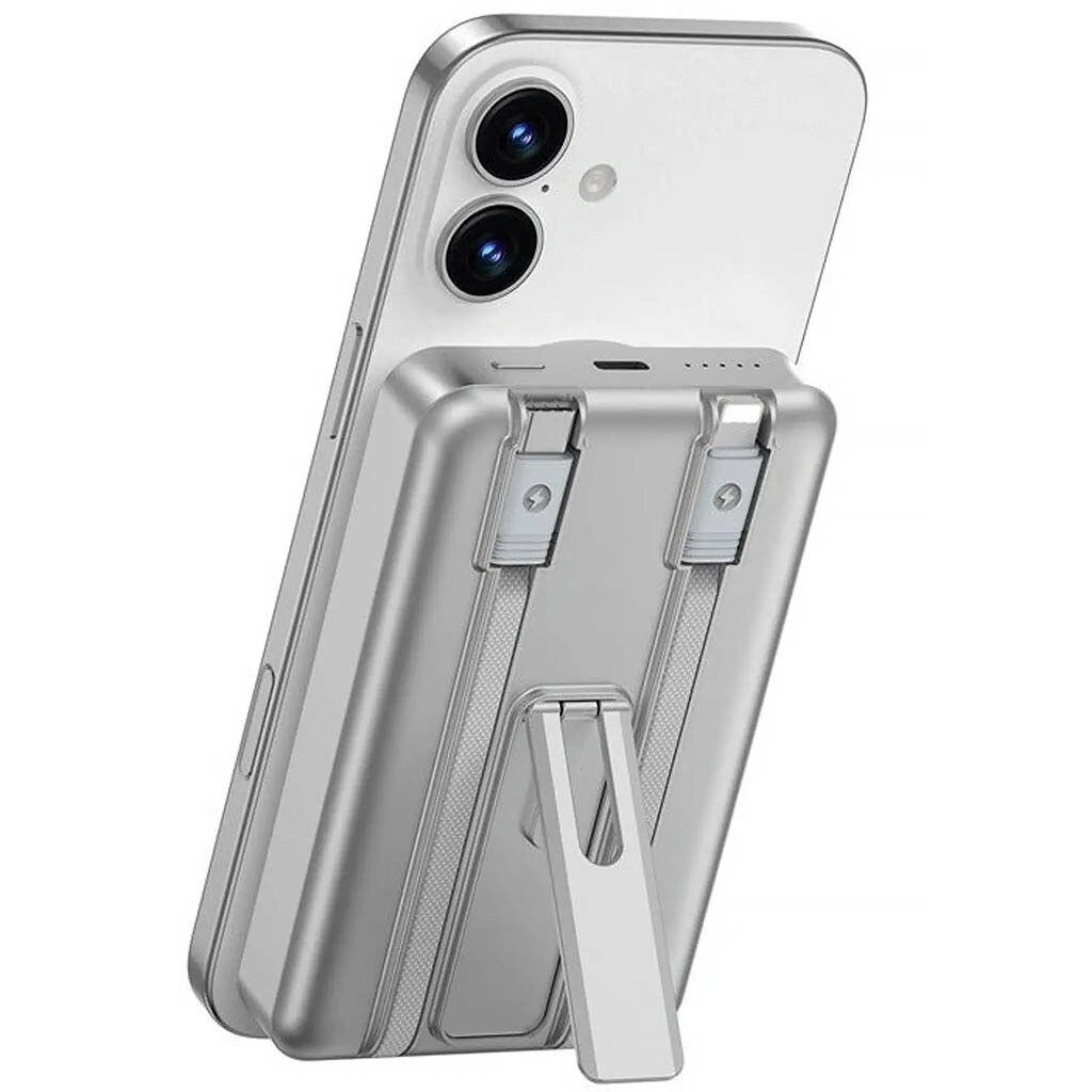 Портативная батарея (Power Bank) WiWU Wi-P056, 10000 mAh, Серебряный - № 3 Портативная батарея (Power Bank) WiWU Wi-P056, 10000 mAh, Серебряный - № 3