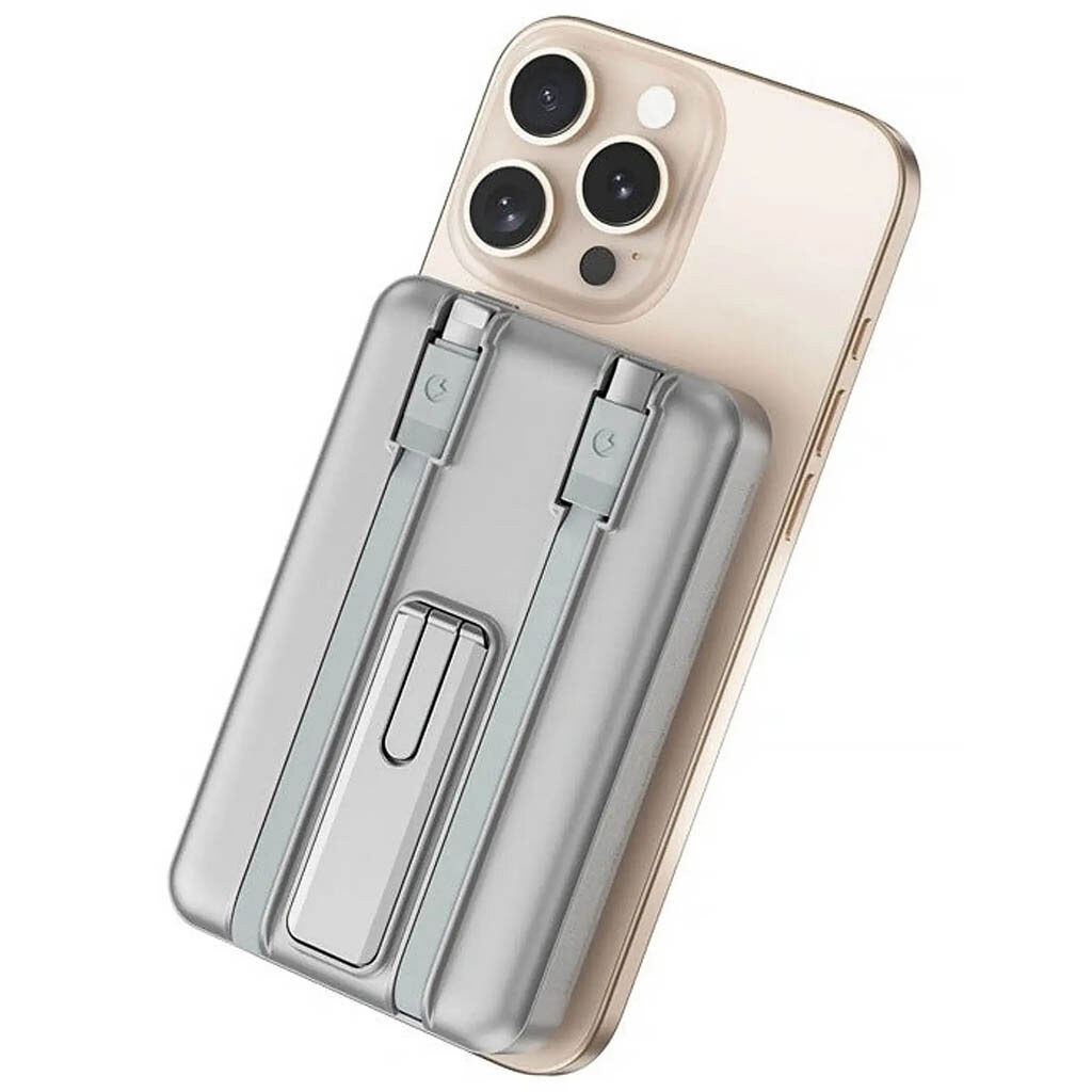 Портативная батарея (Power Bank) WiWU Wi-P056, 10000 mAh, Серебряный - № 6 Портативная батарея (Power Bank) WiWU Wi-P056, 10000 mAh, Серебряный - № 6