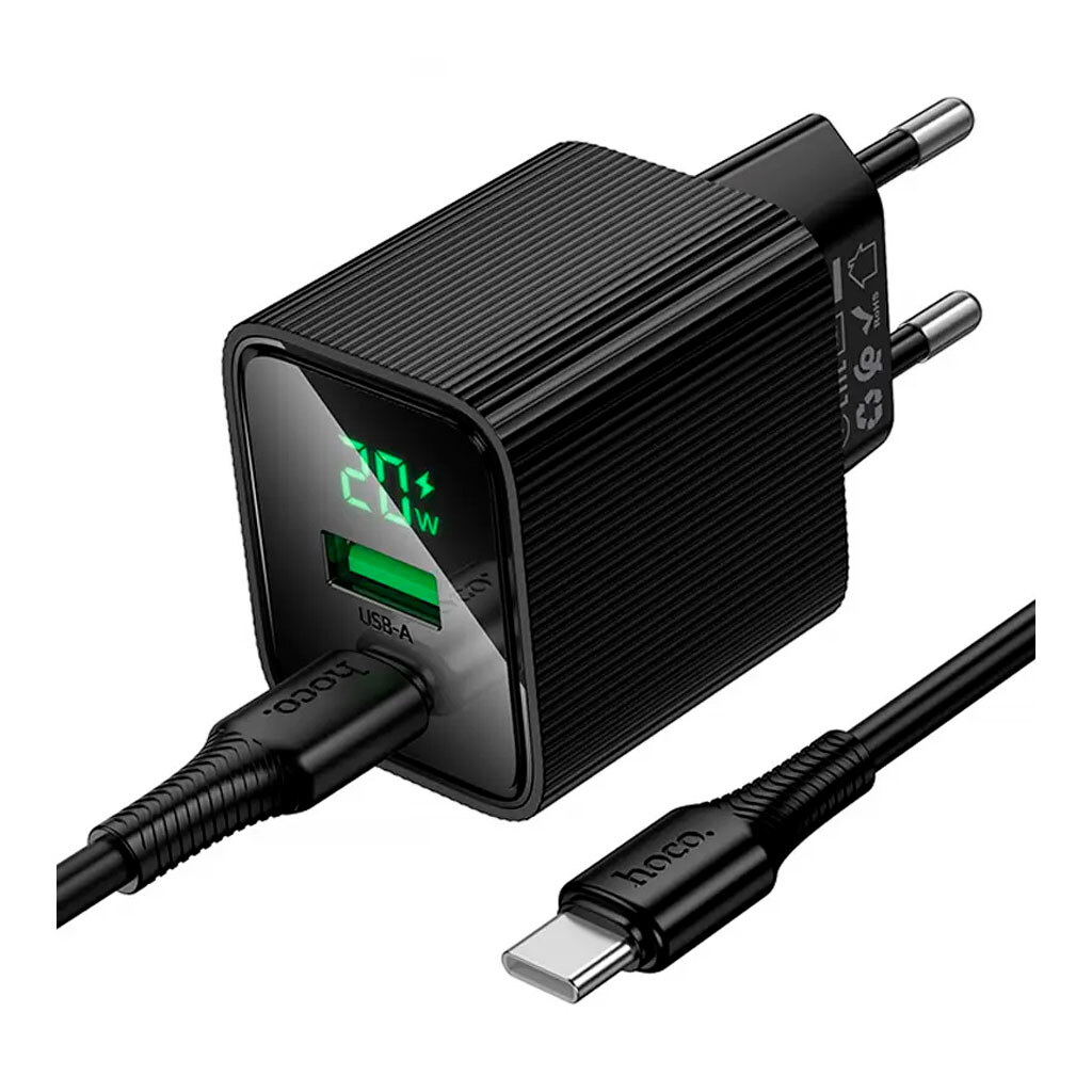 СЗУ Hoco CS83A Excellent, Type-C, З кабелем, Чорний - № 1 СЗУ Hoco CS83A Excellent, Type-C, З кабелем, Чорний - № 1