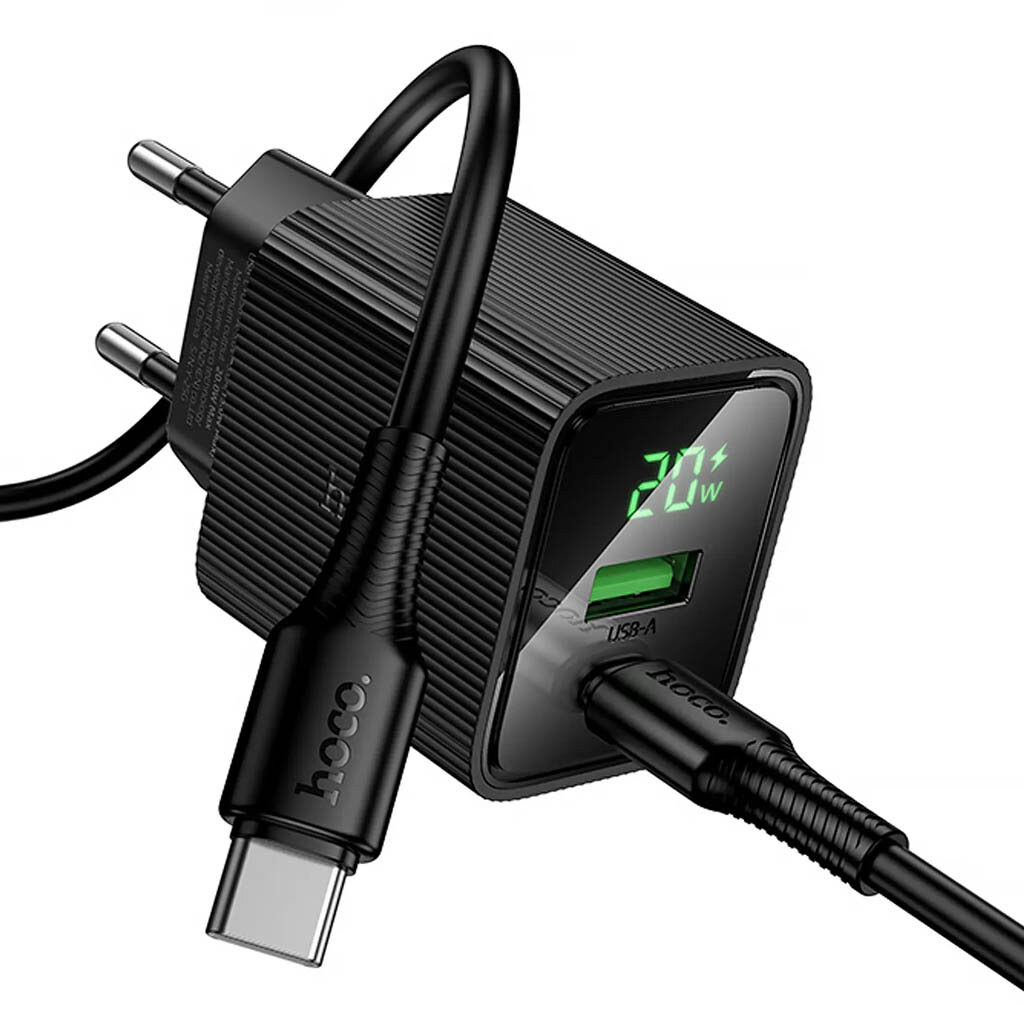СЗУ Hoco CS83A Excellent, Type-C, З кабелем, Чорний - № 2 СЗУ Hoco CS83A Excellent, Type-C, З кабелем, Чорний - № 2