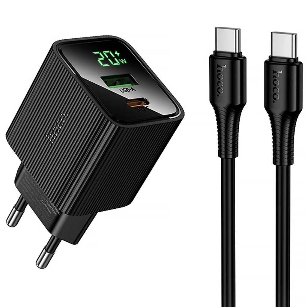 СЗУ Hoco CS83A Excellent, Type-C, З кабелем, Чорний - № 5 СЗУ Hoco CS83A Excellent, Type-C, З кабелем, Чорний - № 5