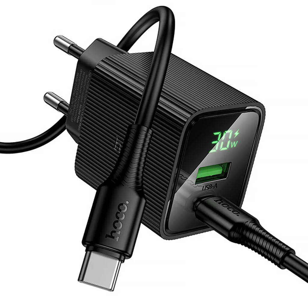 СЗУ Hoco CS84A Excellent, Type-C, З кабелем, Чорний - № 2 СЗУ Hoco CS84A Excellent, Type-C, З кабелем, Чорний - № 2