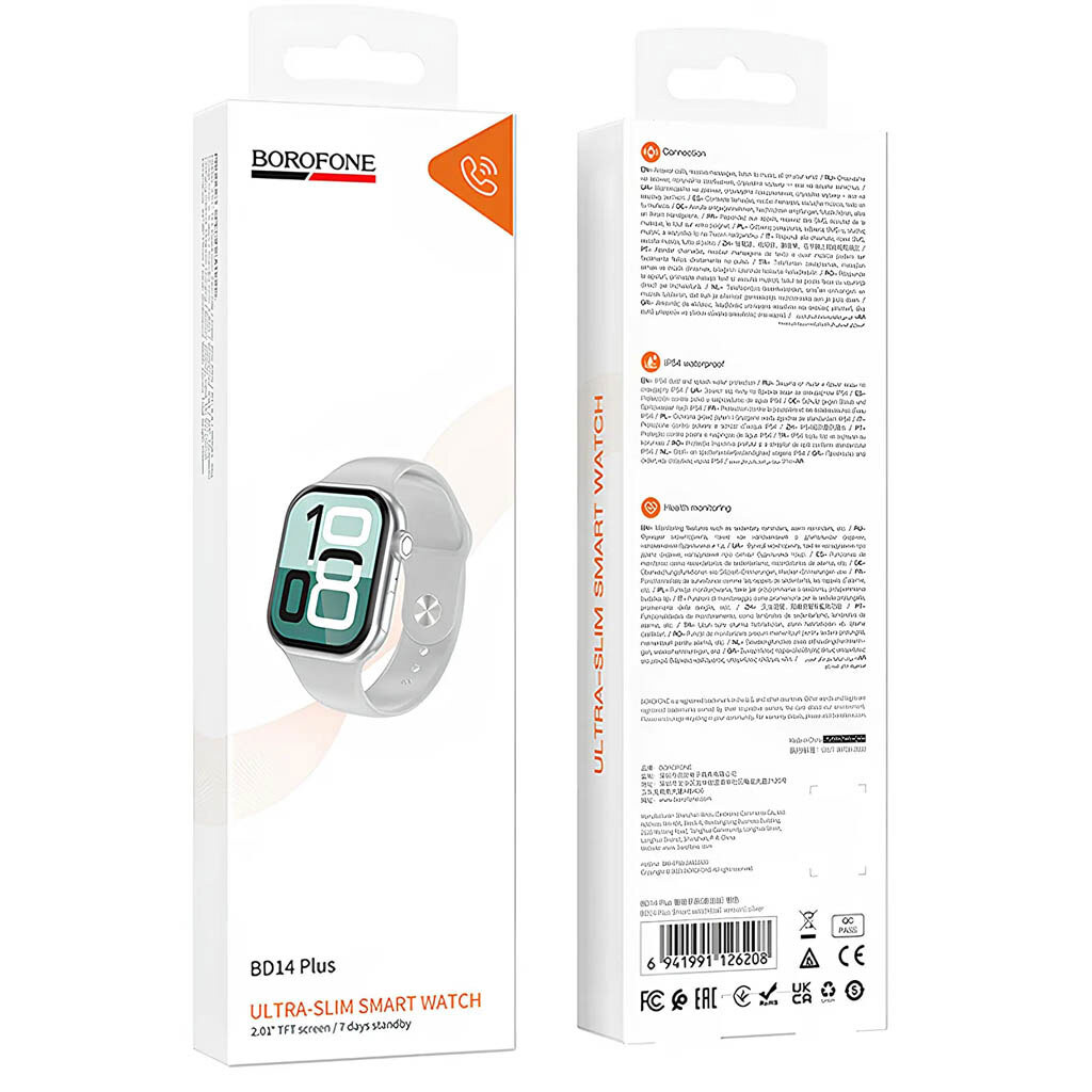 Розумний годинник Borofone BD14 Plus, Срібний - № 4 Розумний годинник Borofone BD14 Plus, Срібний - № 4