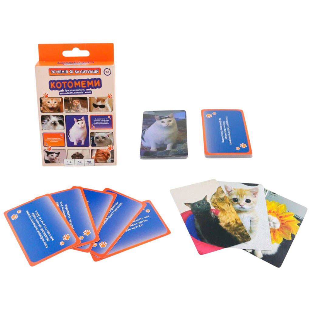Игра настольная карточная "Котомемы", (укр) в коробке, Giftomania - № 2 Игра настольная карточная "Котомемы", (укр) в коробке, Giftomania - № 2