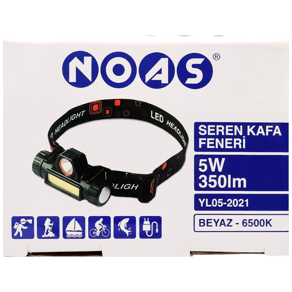 Фонарик LED на голову аккумуляторный NOAS YL05-2021 - № 2 Фонарик LED на голову аккумуляторный NOAS YL05-2021 - № 2