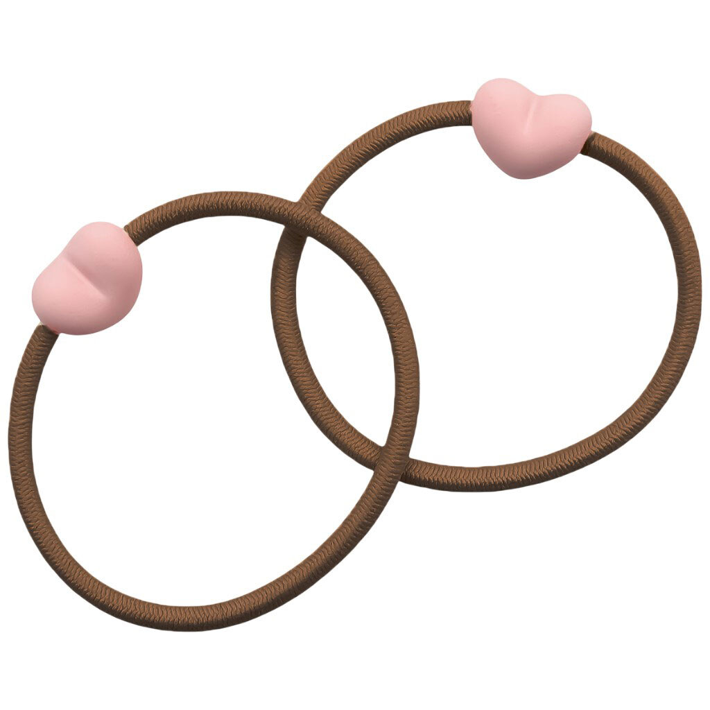 Набір резинок для волосся з намистинами "Серце", 2 шт - № 3 Набір резинок для волосся з намистинами "Серце", 2 шт - № 3