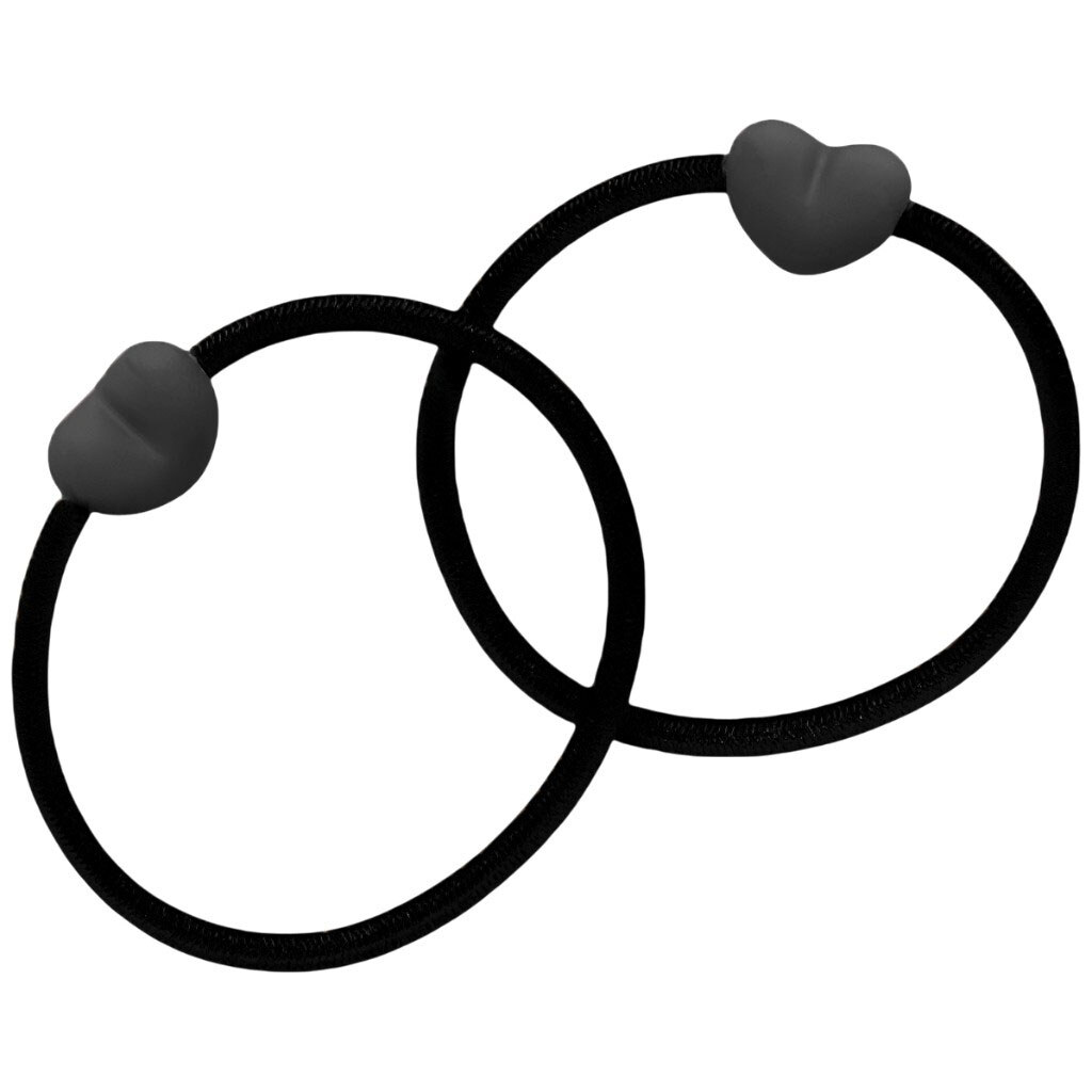 Набір резинок для волосся з намистинами "Серце", 2 шт - № 4 Набір резинок для волосся з намистинами "Серце", 2 шт - № 4