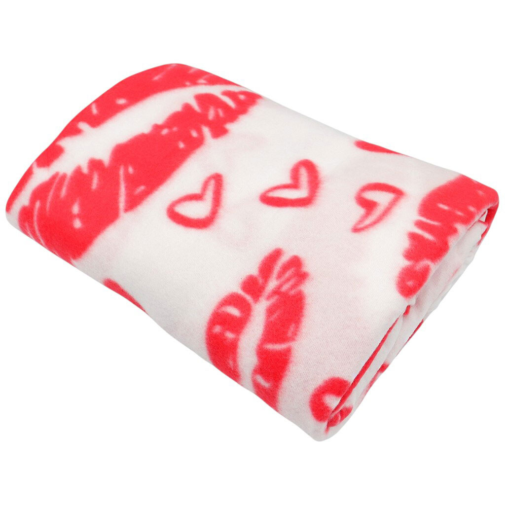 Плед полуторный флисовый с принтом Lips, 150х200 см. - № 1 Плед полуторный флисовый с принтом Lips, 150х200 см. - № 1