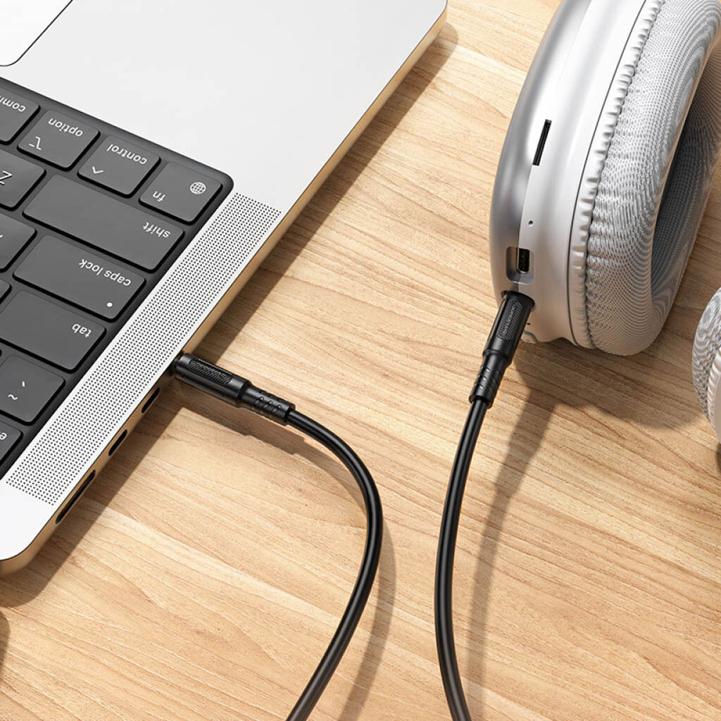 AUX кабель Borofone BL25 Nice, 1.0 м., 3.5 мм., Чорний - № 7 AUX кабель Borofone BL25 Nice, 1.0 м., 3.5 мм., Чорний - № 7