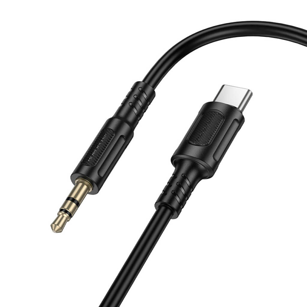 AUX кабель Borofone BL25B Nice, Type-C, 1.0 м., 3.5 мм., Чорний - № 3 AUX кабель Borofone BL25B Nice, Type-C, 1.0 м., 3.5 мм., Чорний - № 3