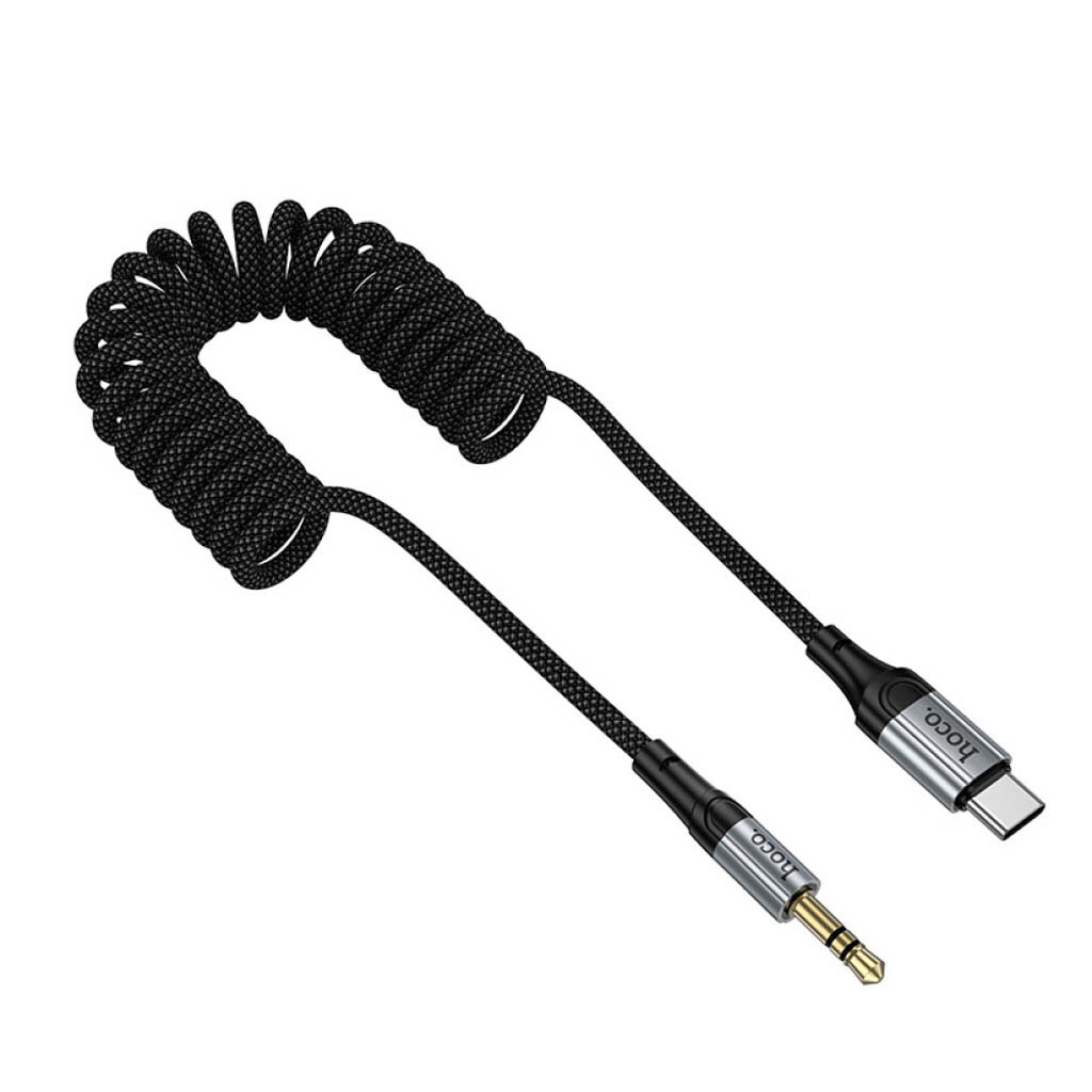 AUX кабель Hoco UPA33B Nuevo, Type-C, 1.5 м., Черный - № 6 AUX кабель Hoco UPA33B Nuevo, Type-C, 1.5 м., Черный - № 6