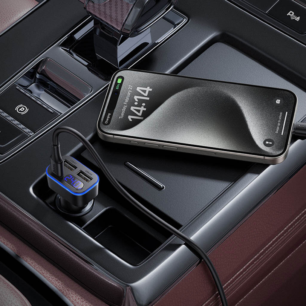 FM модулятор Hoco Z63A Barry, Чорний - № 7 FM модулятор Hoco Z63A Barry, Чорний - № 7