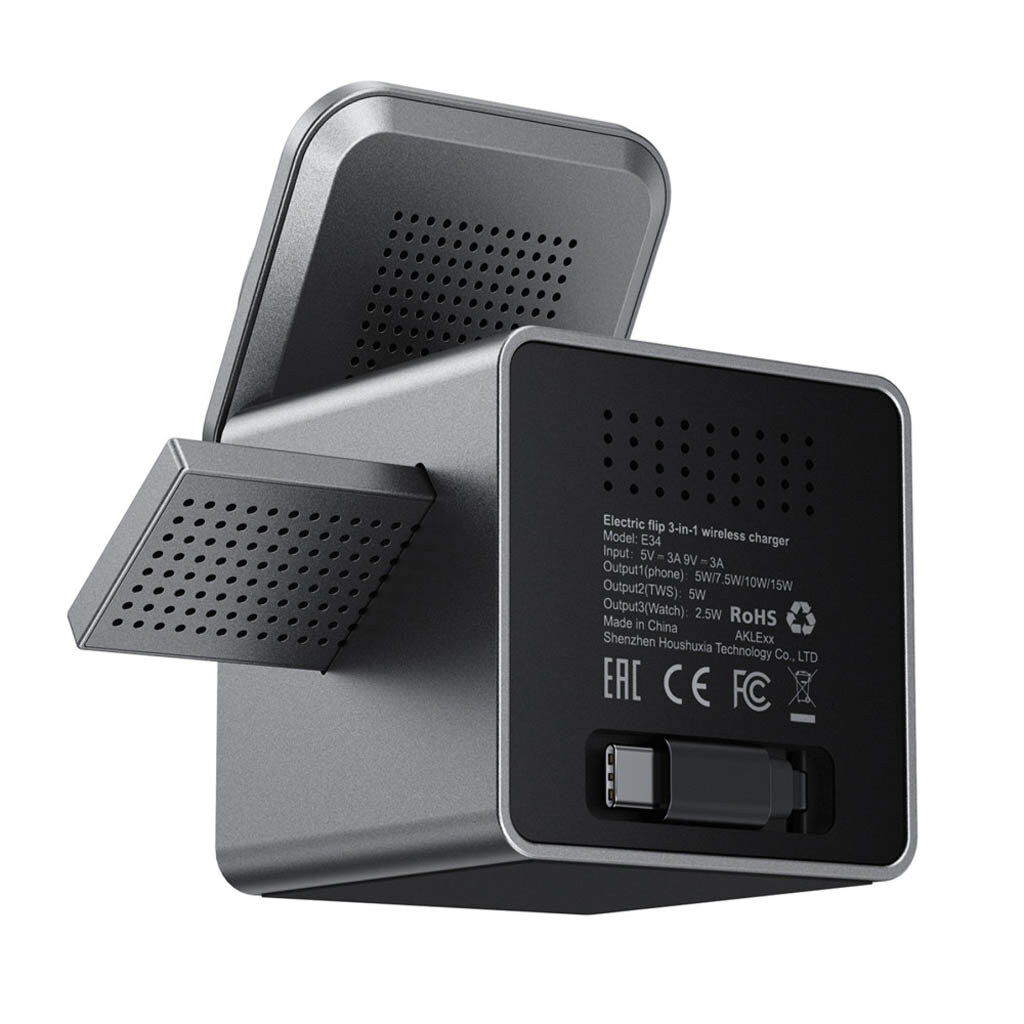 Бездротове ЗУ AceFast E34, Сірий - № 4 Бездротове ЗУ AceFast E34, Сірий - № 4