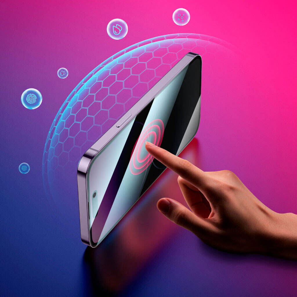 Защитное стекло Apple iPhone 17 Pro, Hoco, Черный - № 5 Защитное стекло Apple iPhone 17 Pro, Hoco, Черный - № 5