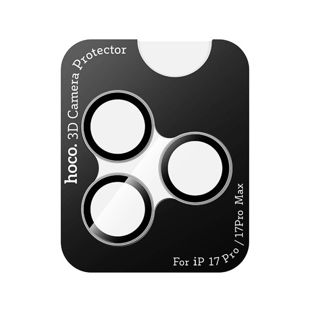 Защитное стекло камеры Apple iPhone 17 Pro / iPhone 17 Pro Max, Hoco V13, Черный - № 2 Защитное стекло камеры Apple iPhone 17 Pro / iPhone 17 Pro Max, Hoco V13, Черный - № 2
