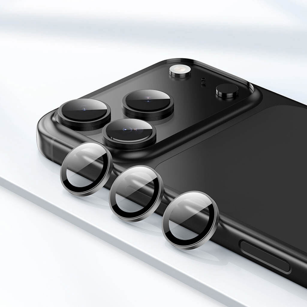 Защитное стекло камеры Apple iPhone 17 Pro / iPhone 17 Pro Max, Hoco V13, Черный - № 8 Защитное стекло камеры Apple iPhone 17 Pro / iPhone 17 Pro Max, Hoco V13, Черный - № 8