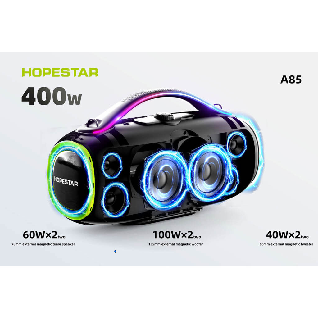 Портативная колонка Hopestar A85, Черный - № 6 Портативная колонка Hopestar A85, Черный - № 6