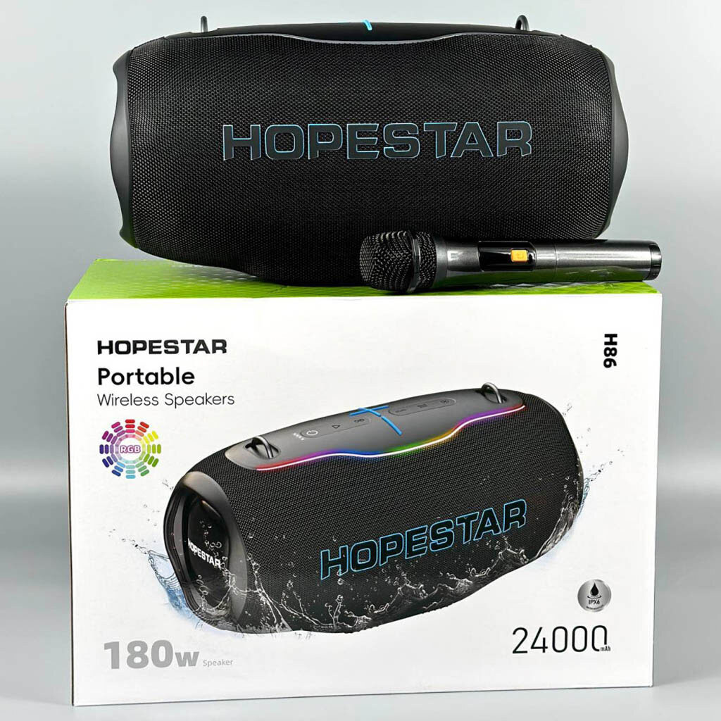 Портативная колонка Hopestar H86, Черный - № 8 Портативная колонка Hopestar H86, Черный - № 8