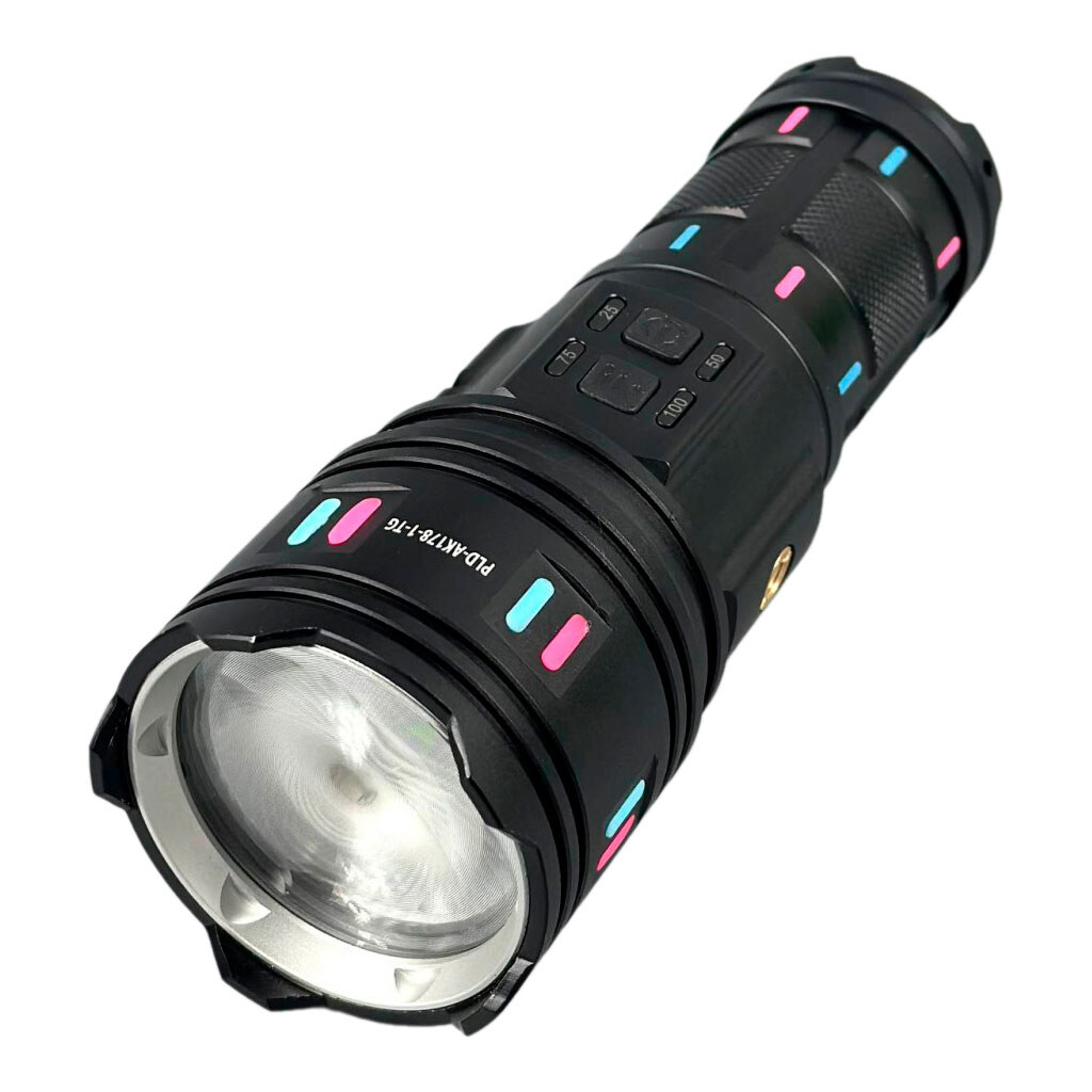Фонарик AK178-1 PM60-TG+COB, Черный - № 1 Фонарик AK178-1 PM60-TG+COB, Черный - № 1