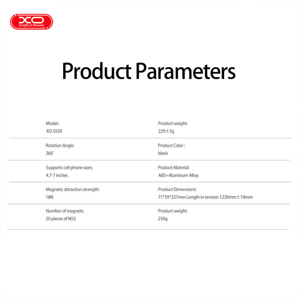 Монопод XO SS30, Чорний - № 6 Монопод XO SS30, Чорний - № 6