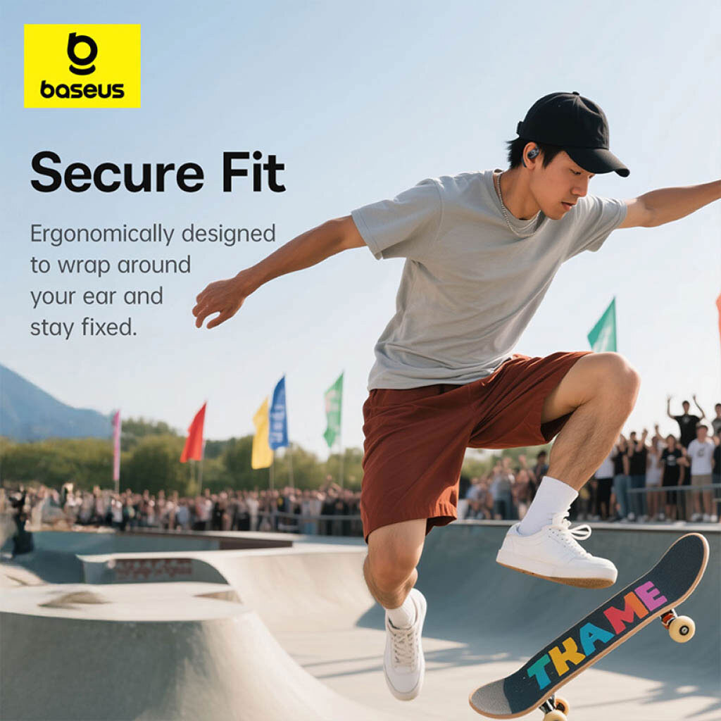 Bluetooth-гарнітура Baseus A0102604 Eli 2i Fit, Стерео, Чорний - № 5 Bluetooth-гарнітура Baseus A0102604 Eli 2i Fit, Стерео, Чорний - № 5