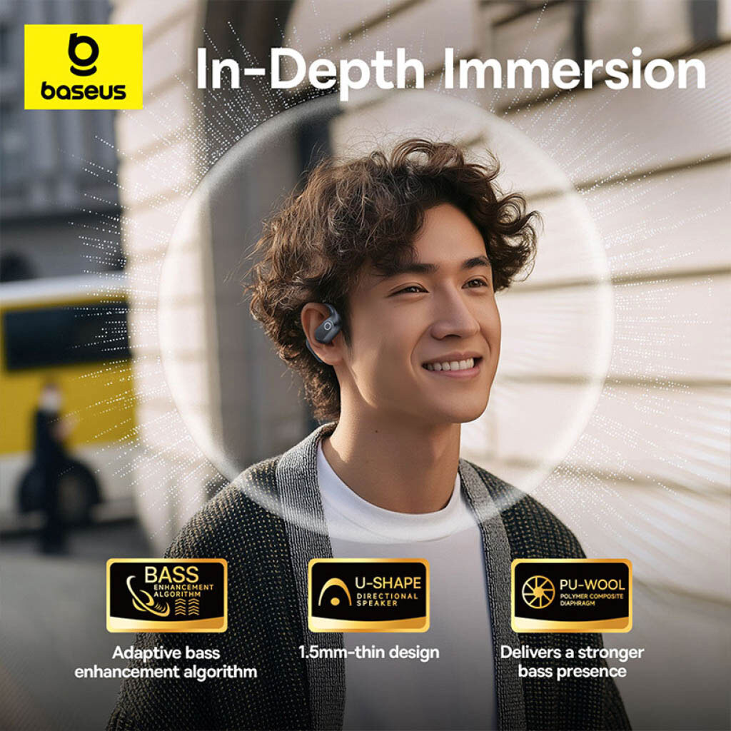 Bluetooth-гарнітура Baseus A0102604 Eli 2i Fit, Стерео, Чорний - № 6 Bluetooth-гарнітура Baseus A0102604 Eli 2i Fit, Стерео, Чорний - № 6