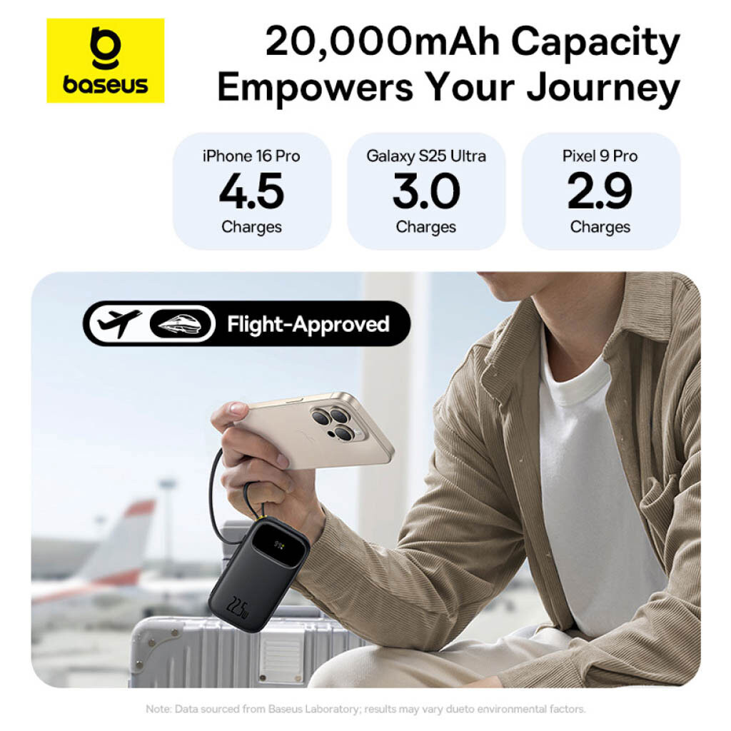 Портативная батарея (Power Bank) Baseus P10082107213 EnerFill FC31 QPow 3, 20000 mAh, Белый - № 6 Портативная батарея (Power Bank) Baseus P10082107213 EnerFill FC31 QPow 3, 20000 mAh, Белый - № 6