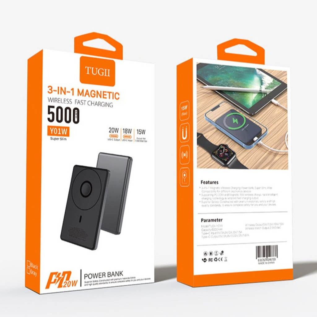 Портативная батарея (Power Bank) WUW TUGII Y01W, 5000 mAh, Черный - № 6 Портативная батарея (Power Bank) WUW TUGII Y01W, 5000 mAh, Черный - № 6