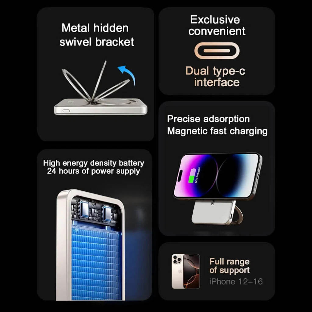 Портативная батарея (Power Bank) WUW TUGII Y03W, 10000 mAh, Черный - № 5 Портативная батарея (Power Bank) WUW TUGII Y03W, 10000 mAh, Черный - № 5