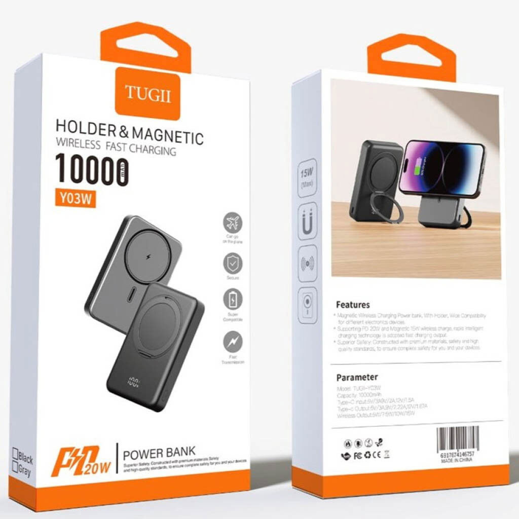 Портативная батарея (Power Bank) WUW TUGII Y03W, 10000 mAh, Черный - № 9 Портативная батарея (Power Bank) WUW TUGII Y03W, 10000 mAh, Черный - № 9