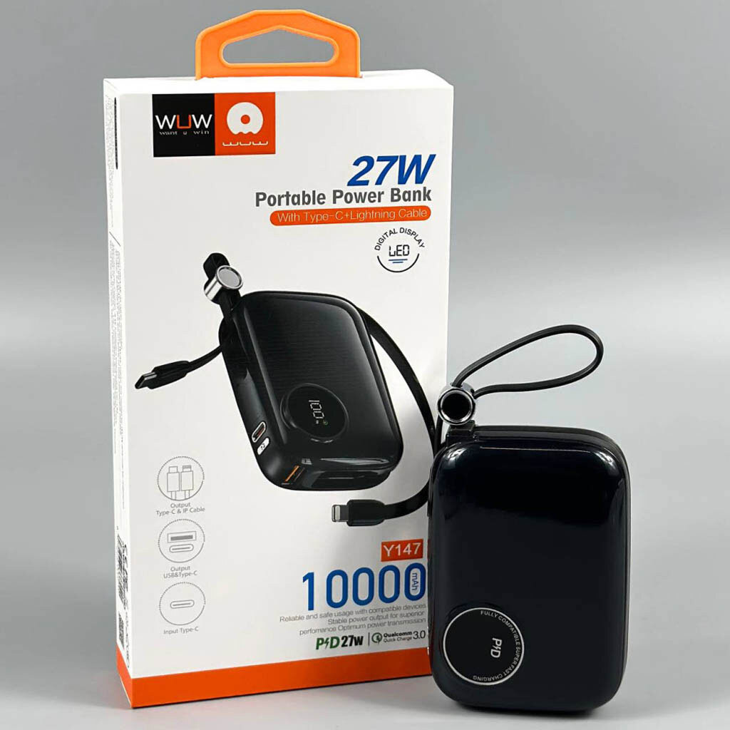 Портативная батарея (Power Bank) WUW Y147, 10000 mAh, Черный - № 4 Портативная батарея (Power Bank) WUW Y147, 10000 mAh, Черный - № 4