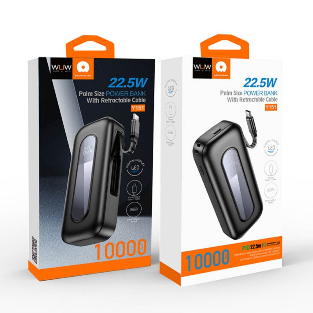 Портативная батарея (Power Bank) WUW Y151, 10000 mAh, Черный - № 9 Портативная батарея (Power Bank) WUW Y151, 10000 mAh, Черный - № 9